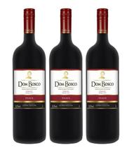 Kit vinho dom bosco tinto suave 1l 3un