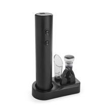 Kit Vinho Elétrico 5 Peças com SacaRolhas Automático