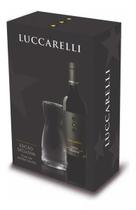 Kit vinho luccarelli primitivo puglia 750ml + mini decanter