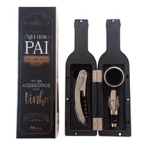 Kit Vinho Luxo Abridor Saca Rolhas Tampa Dosador Presente