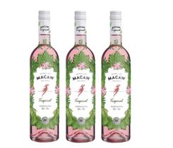 Kit Vinho Macaw Frisante Tropical Rose Casa Perini 750ml 3un