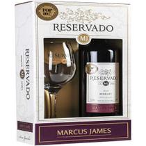 Kit Vinho Marcus James Merlot com 1 Taça - Vinícola Aurora