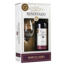 Kit Vinho Marcus James Rsvd Merlot 750ml + Taça