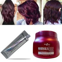 Kit Vinho Marsala 01 Mascara 250g e 01 Coloração Mairibel