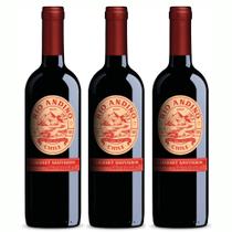 Kit Vinho Rio Andino Cabernet Sauvignon Chileno 750ml 3Un