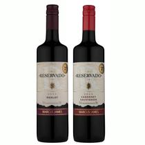 Kit Vinho Tinto Merlot e Cabernet Sauvignon Marcus James Vinicula Aurora