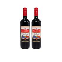 Kit Vinho Tinto Suave Cooler Morango Halberth 750 ml