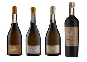 Kit Vinhos Amitie Oak Barrel 4 x 750 ml Com Caixa de Madeira