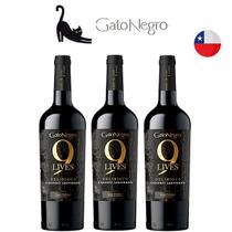 Kit Vinhos Chilenos Gato Negro 9 Lives Cabernet Sauvignon - 3 garrafas Kit Vinhos Chilenos Gato Negro 9 Lives Cabernet Sauvignon - 3 garrafas