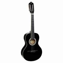 Kit Viola Caipira Acústica Aço Vs14 Bk Preta Giannini Completo