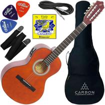 Kit Viola Caipira Elétrica Giannini VS-14 EQ Natural C/ Acessórios