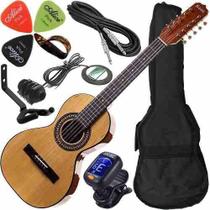 Kit Viola Rozini Rv151 Nt Eletroacústica Caipira Completa