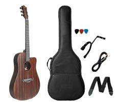 Kit Violão Aço Elétrico Tagima San Francisco Gran Reserva
