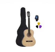 Kit Violão Acústico cordas em Nylon Myth Natural + Capa Simples + Afinador + 3 Palhetas --Linha estudante / Iniciante --Spanking