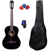 Kit Violão Acustico Winner AW20 39 Estudante Nylon Preto