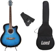 Kit violão azul nylon+capa+correia