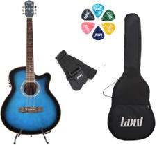 Kit violão azul nylon+capa+correia+palheta