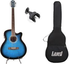 Kit violão azul nylon+capa+suporte de parede