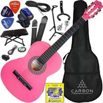 Kit Violão Clássico Elétrico Nylon Cg-3801 Rosa Andaluz Vx09