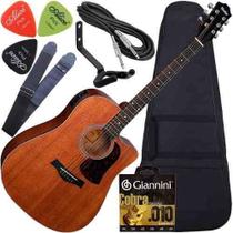 Kit Violão Eletroacústico Eq 3 Bandas Aço Sgd195c Shelby