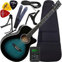 Kit Violão Eletroacústico Giannini Gsf1r + Capa Suporte 4010