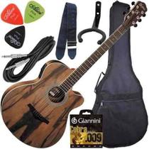 Kit Violão Eletroacústico Hofma Hmf271 Folk Profissional