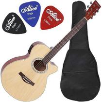 Kit Violão Eletroacústico Mini Jumbo Afinador Gsf1r Giannini