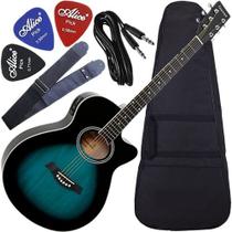 Kit Violão Eletroacústico Mini Jumbo Gsf1r Dbb Giannini