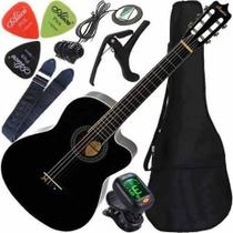 Kit Violão Eletroacústico Nylon Austin C/ Capa Mag5bk Preto