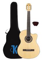 Kit Violão Flat Tonante Lorenzzo 39 Elétrico Afinador Brown VTLSC1954N Capa Simples e 3 Palhetas Kit Violão Flat Tonante Lorenzzo 39 Elétrico Afinador Brown VTLSC1954N Capa Simples e 3 Palhetas