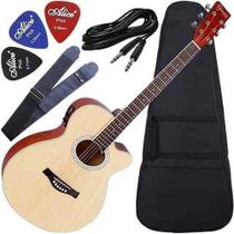 Kit Violão Folk Aço Eletroacústico Gsf1R Nt Giannini Oferta