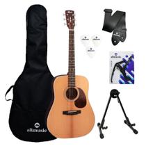 Kit Violão Folk Cort Earth 200F ATV Capa/Suporte/Acessórios