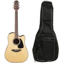 Kit Violão Folk Takamine GD12 CE Natural Fosco Elétrico Capa