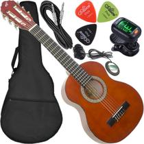 Kit Violão Infantil Giannini Elétrico Canhoto Nylon Nr Nt