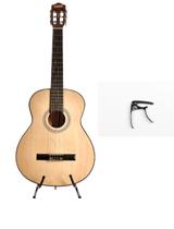 Kit Violão Land Acústico Nylon Natural+ Capo Traste Pba07