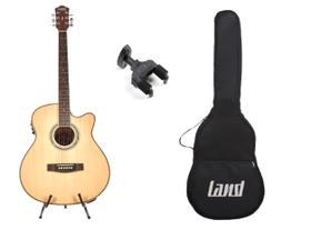 Kit violão land eletrico aço lw-a-40e+acessórios