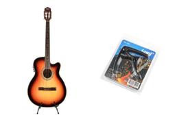 Kit Violão Land Eletrico Nylon Sunburst + Capotraste Pba-07 Kit Violão Land Eletrico Nylon Sunburst + Capotraste Pba-07