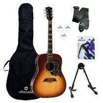 Kit Violão Michael Folk VM925DT VS Capa/Suporte/Acessórios