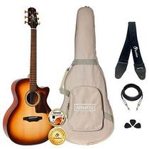 Kit Violão Seizi Supreme Ryu Cutaway HoneyBurst Gold Completo