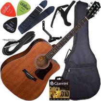 Kit Violão Shelby Sgd195c Eletroacústico Eq 3 Bandas Aço