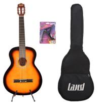 Kit violão sunburst nylon ln 39+capa+capotraste pba04