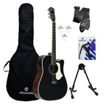 Kit Violão Tagima Andes Black Satin Capa/Suporte/Acessórios