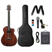 Kit Violão Tagima Dallas Mahogany EQ + Acessórios e Amplificador Kit Violão Tagima Dallas Mahogany EQ + Acessórios e Amplificador