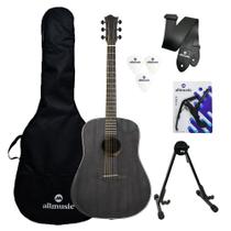 Kit Violao Tagima Tbw300 Black Wood Capa/Suporte/Acessórios