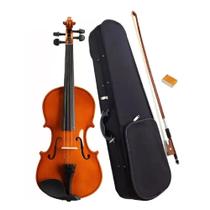 Kit violino 4 completo acustico maleta luxo arco madeira