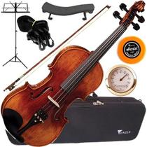 Kit Violino Completo 4/4 Maciço Envelhecido Vk644 Eagle