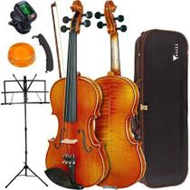 Kit Violino Eagle Ve 145 4/4 Estojo Breu Arco + Acessórios