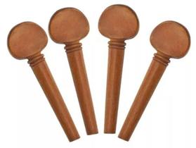 Kit Violino Queixeira+Cravelha+Estandarte em Madeira Wood