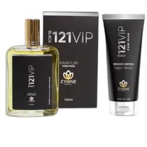 Kit Vip Black Perfume 100ml + Creme Hidratante 120g Zyone Masculino Parfum