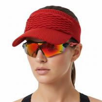 Kit Viseira Boné Unissex Boné Ajustável Premium Kit Caminhada Corrida Praia Ciclismo Piscina